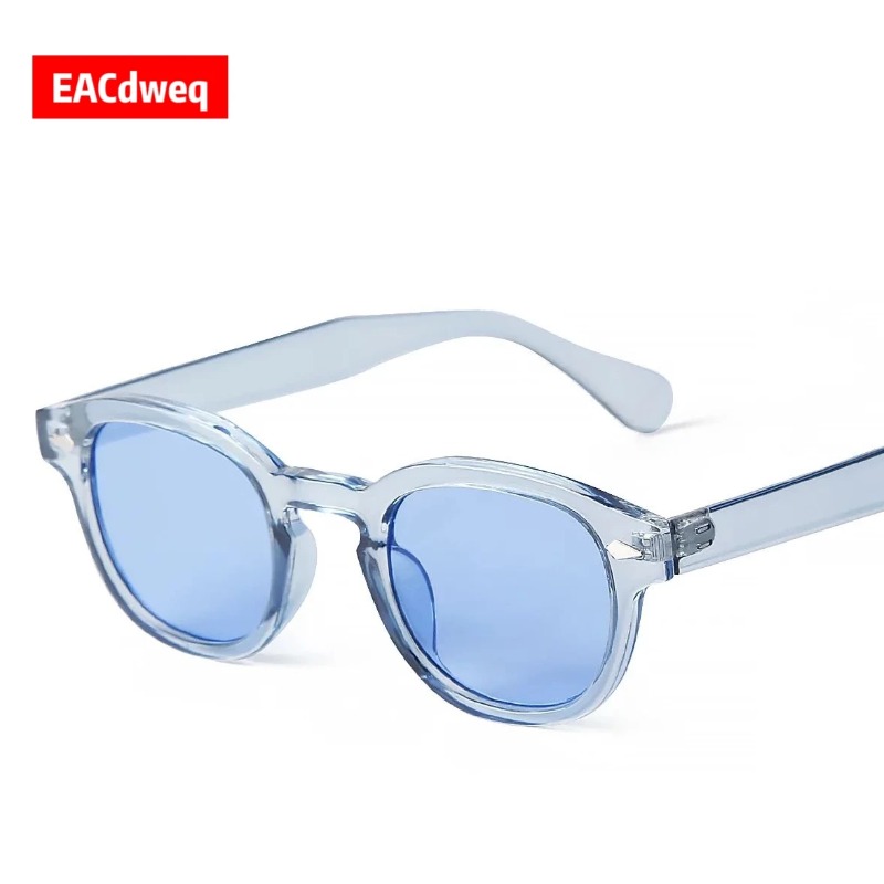 Women Fashion Glasses - 패션 투명 블루 라운드 선글라스 여성