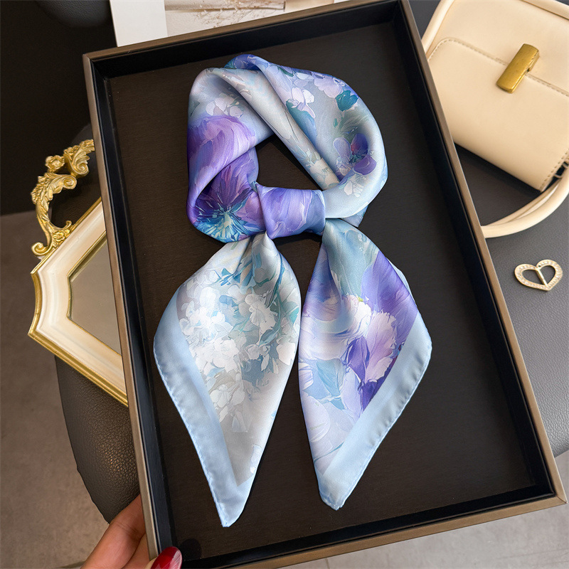 Women Fashion Necktie - 2026년 신상 플로럴 프린트 실크 스카프