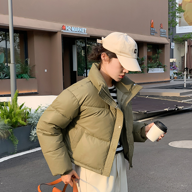 Women'S Fashion Quilted Jacket - 여성용 겨울 크롭 재킷 파카, 따뜻한