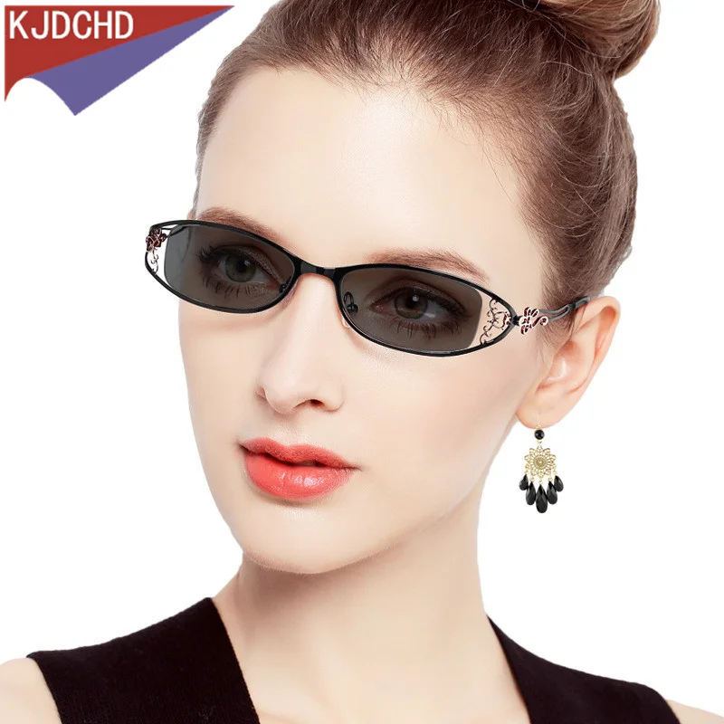 Women'S Fashion Glasses With Clear Lenses - 유행하는 합금 프레임 변색 여성용 상업용