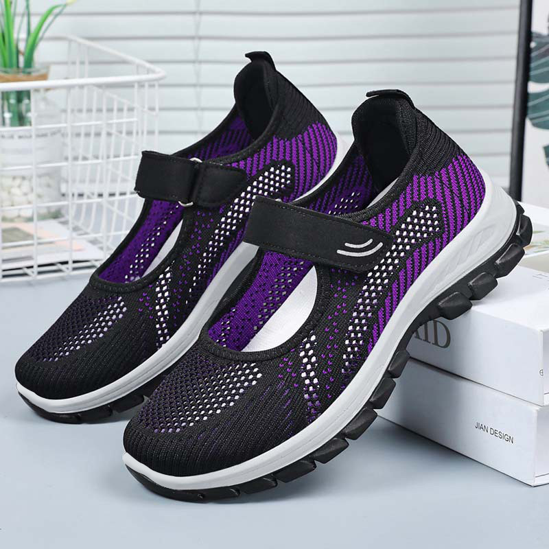 Women'S Fashion Velcro Sneakers - 여름 여성용 통기성 메쉬 스포츠화 가벼운