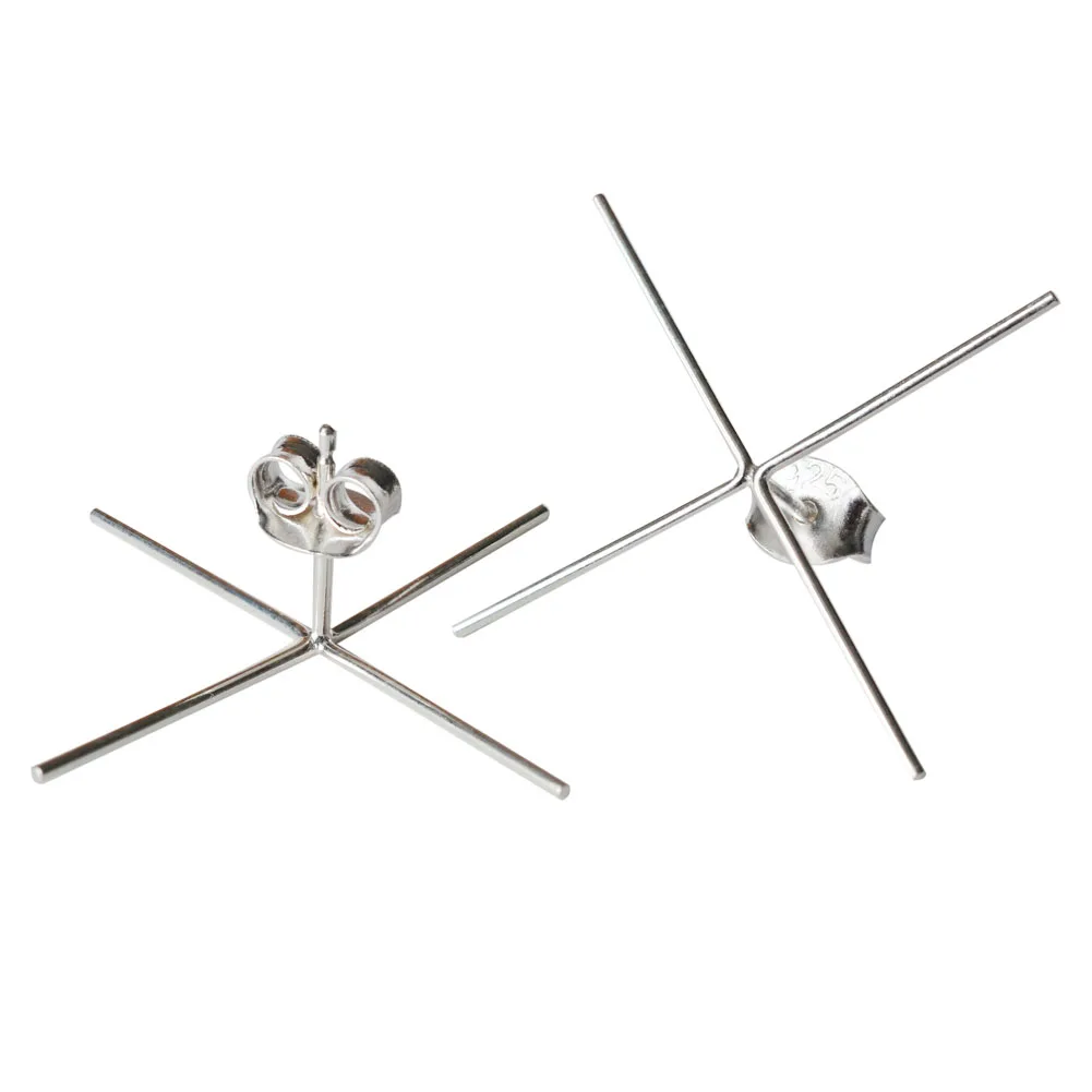 Women'S Fashion Earrings - 솔리드 925 스털링 실버 스터드 포스트