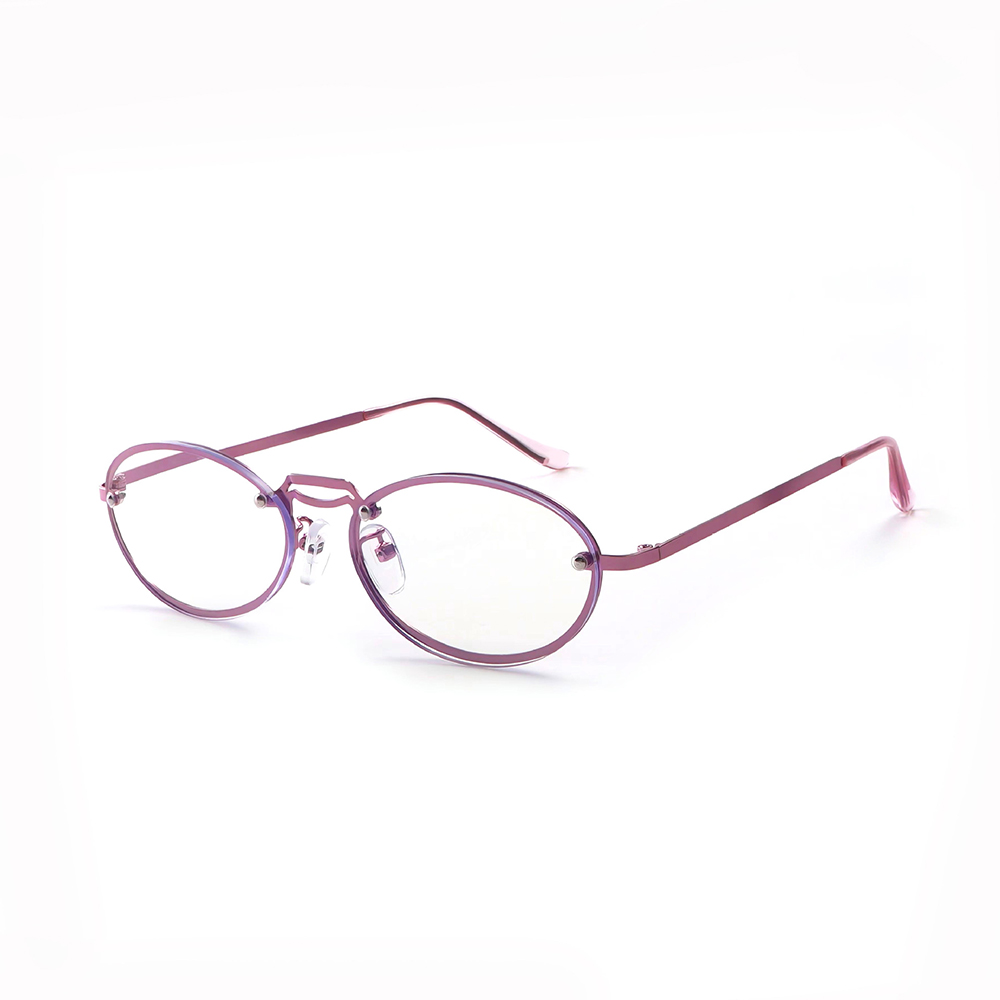 Women'S Fashion Glasses With Clear Lenses - 여성용 타원형 보라색 안티 블루 라이트