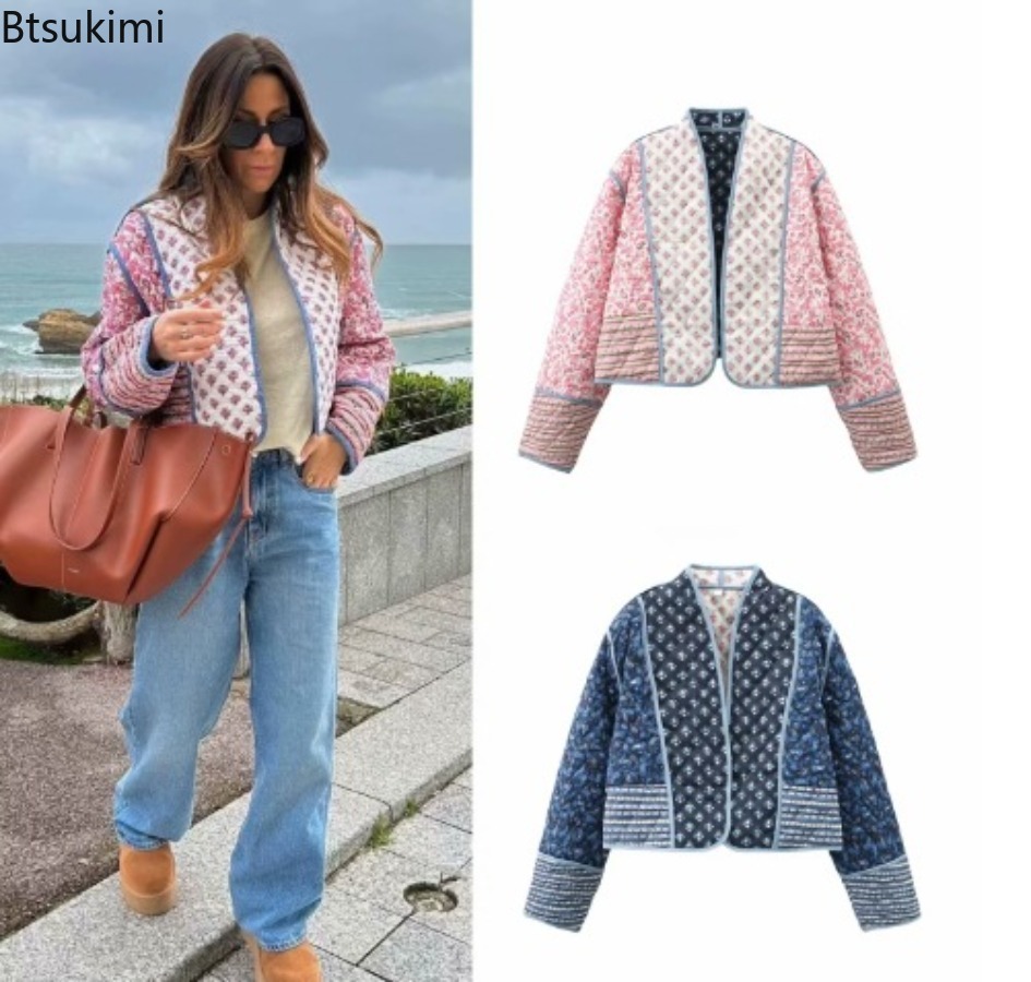 Women'S Fashion Quilted Jacket - 새로운 2026 가을 여성 패션 리버시블