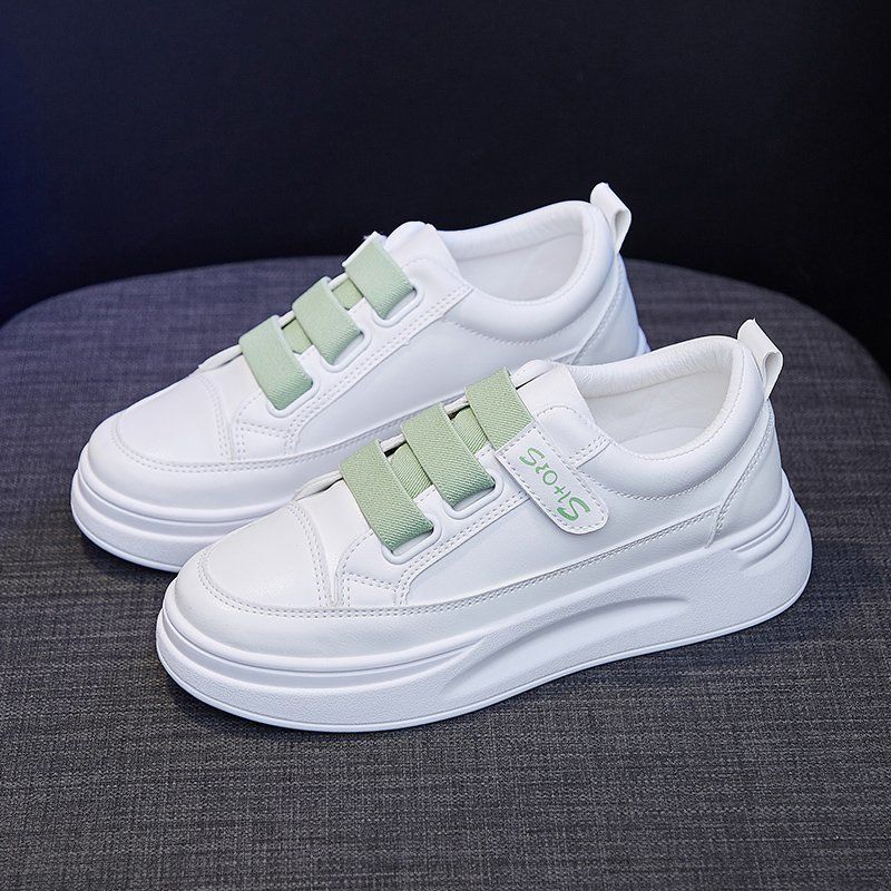 Women'S Fashion Velcro Sneakers - 하이탑 화이트 스니커즈 2025 여성용 봄