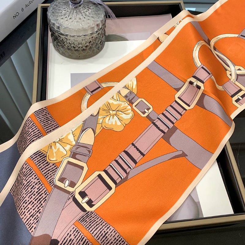 Women Fashion Necktie - 100% 멀버리 실크 스카프 여성 봄