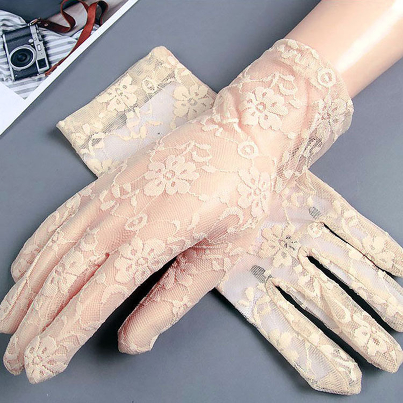 Women Fashion Gloves - 여성 장갑 여름 짧은 레이스 통기성