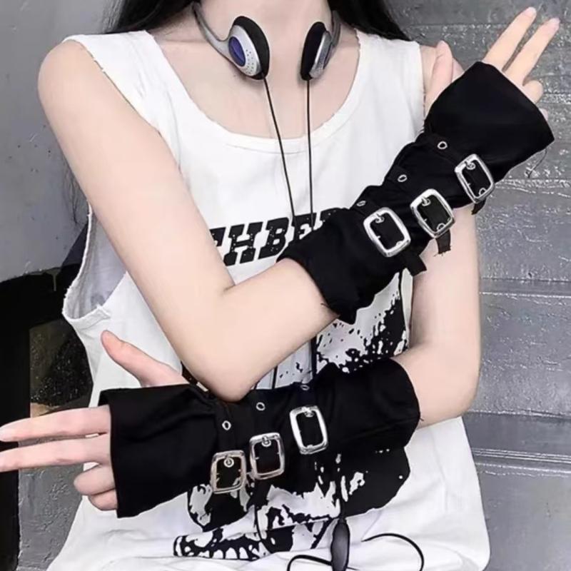 Women Fashion Gloves - Y2K 고딕 펑크 여성용 핑거리스 장갑