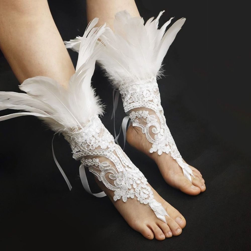 Women Fashion Gloves - 1개 패션 액세서리 레이스 깃털 롱