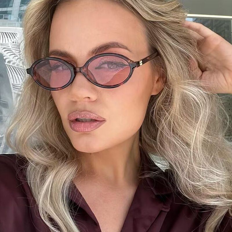 Women Fashion Glasses - 패션 타원형 간단한 선글라스 여성 레트로