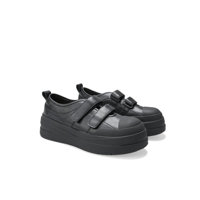 Women'S Fashion Velcro Sneakers - 여성용 중공 통기성 두꺼운 밑창 벨크로