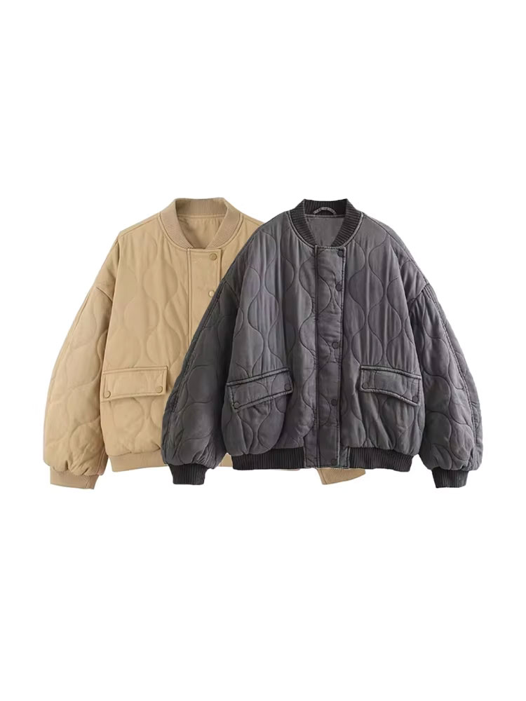 Women'S Fashion Quilted Jacket - 여성 패션 오버사이즈 두꺼운 따뜻한 퀼팅