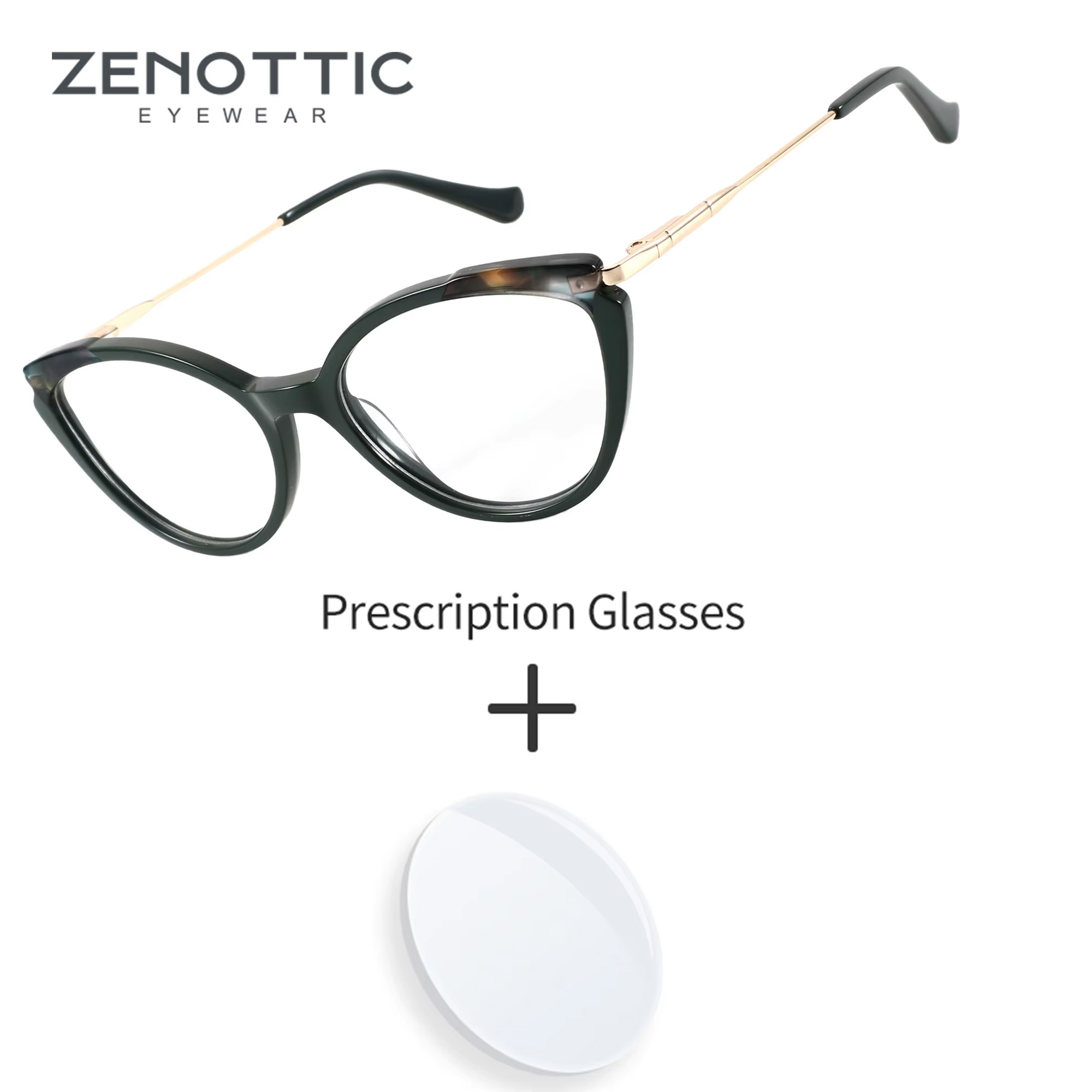 Women'S Fashion Glasses With Clear Lenses - ZENOTTIC M 사이즈 여성용 나비 패션