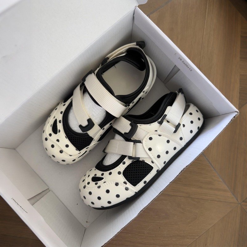 Women'S Fashion Velcro Sneakers - 패션 여성 샌들 벨크로 폴카 도트