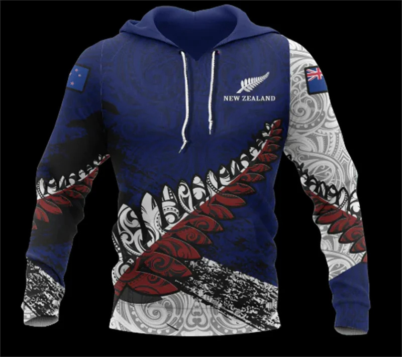 Women'S Fashion Rugby Top - 겨울 새로운 3D Aotearoa 뉴질랜드 실버