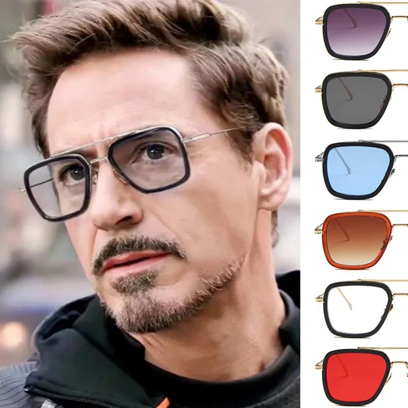 Women Fashion Glasses - 스팀펑크 토니 스타크 선글라스 남녀 패션