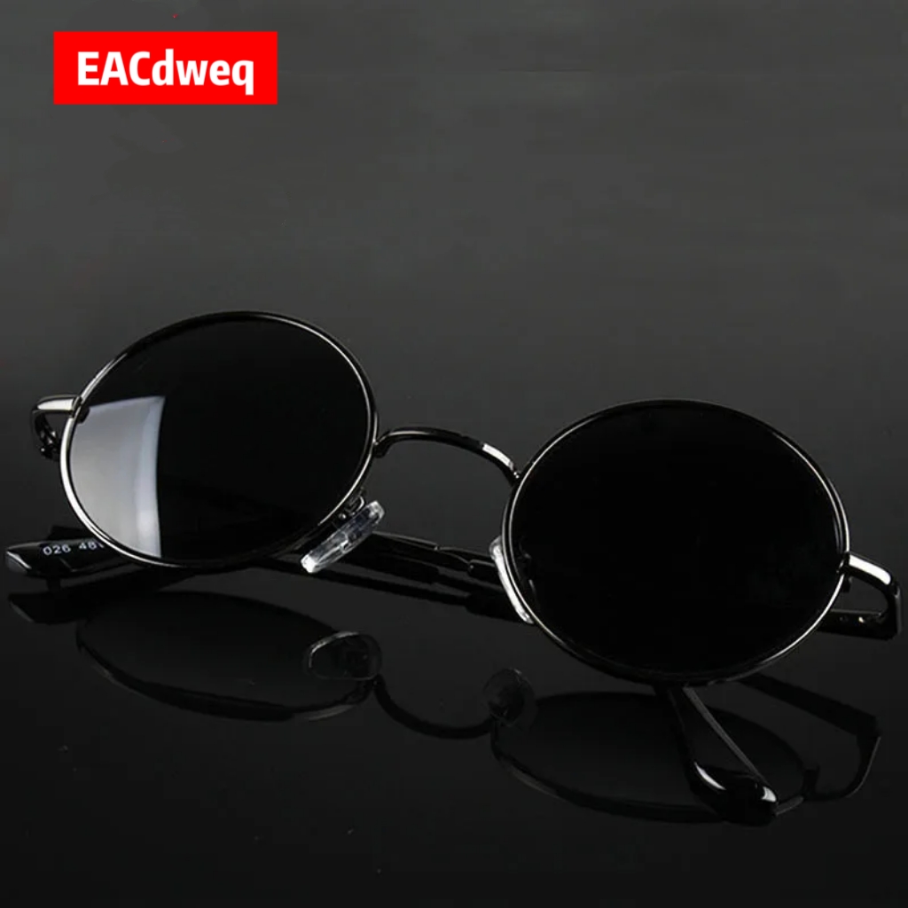 Women Fashion Glasses - 레트로 빈티지 라운드 선글라스 남성 브랜드