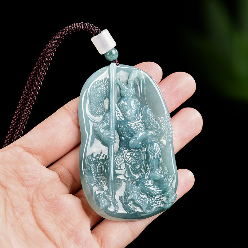 Women'S Fashion Gifts - 버마산 경옥 원숭이 왕 펜던트 목걸이