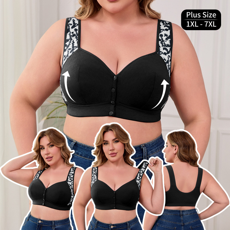 Women'S Fashion Gifts - XL-7XL 플러스 사이즈 앞 버클 브라