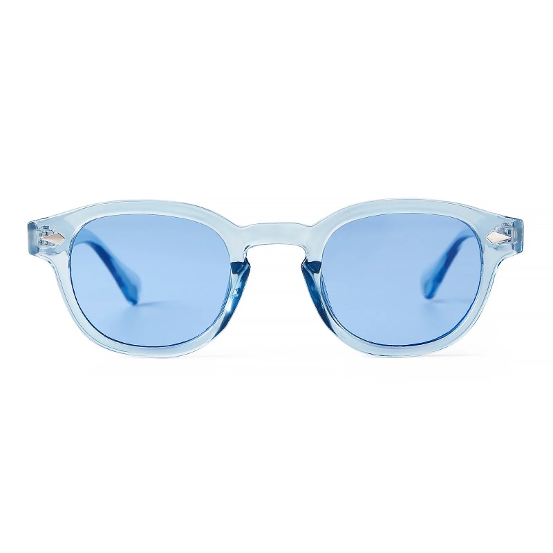 패션 투명 블루 라운드 선글라스 여성 남성 레트로 리벳 - Women Fashion Glasses 리뷰 및 가격
