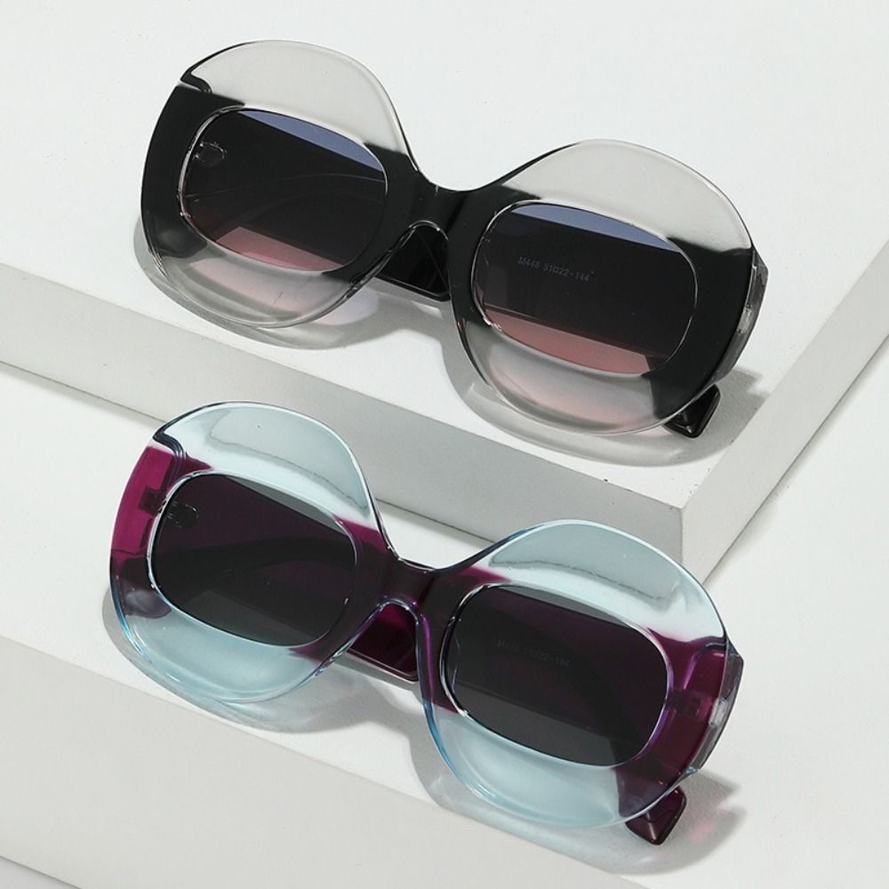 새로운 PC 선글라스 고글 그라디언트 렌즈 UV400  - Women'S Fashion Glasses With Clear Lenses 리뷰 및 가격