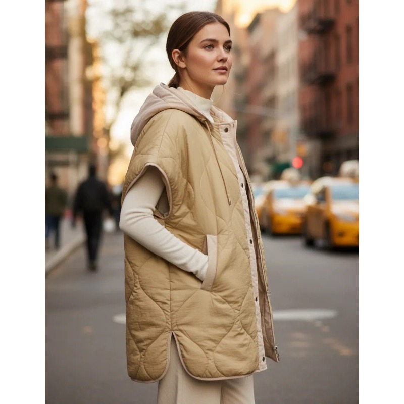 여성 민소매 퀼트 재킷 겨울 따뜻한 스웨터 코트 패션  - Women'S Fashion Quilted Jacket 리뷰 및 가격
