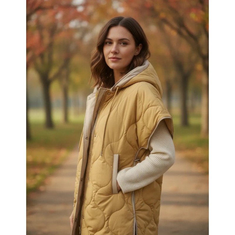 여성 민소매 퀼트 재킷 겨울 따뜻한 스웨터 코트 패션  - Women'S Fashion Quilted Jacket 리뷰 및 가격