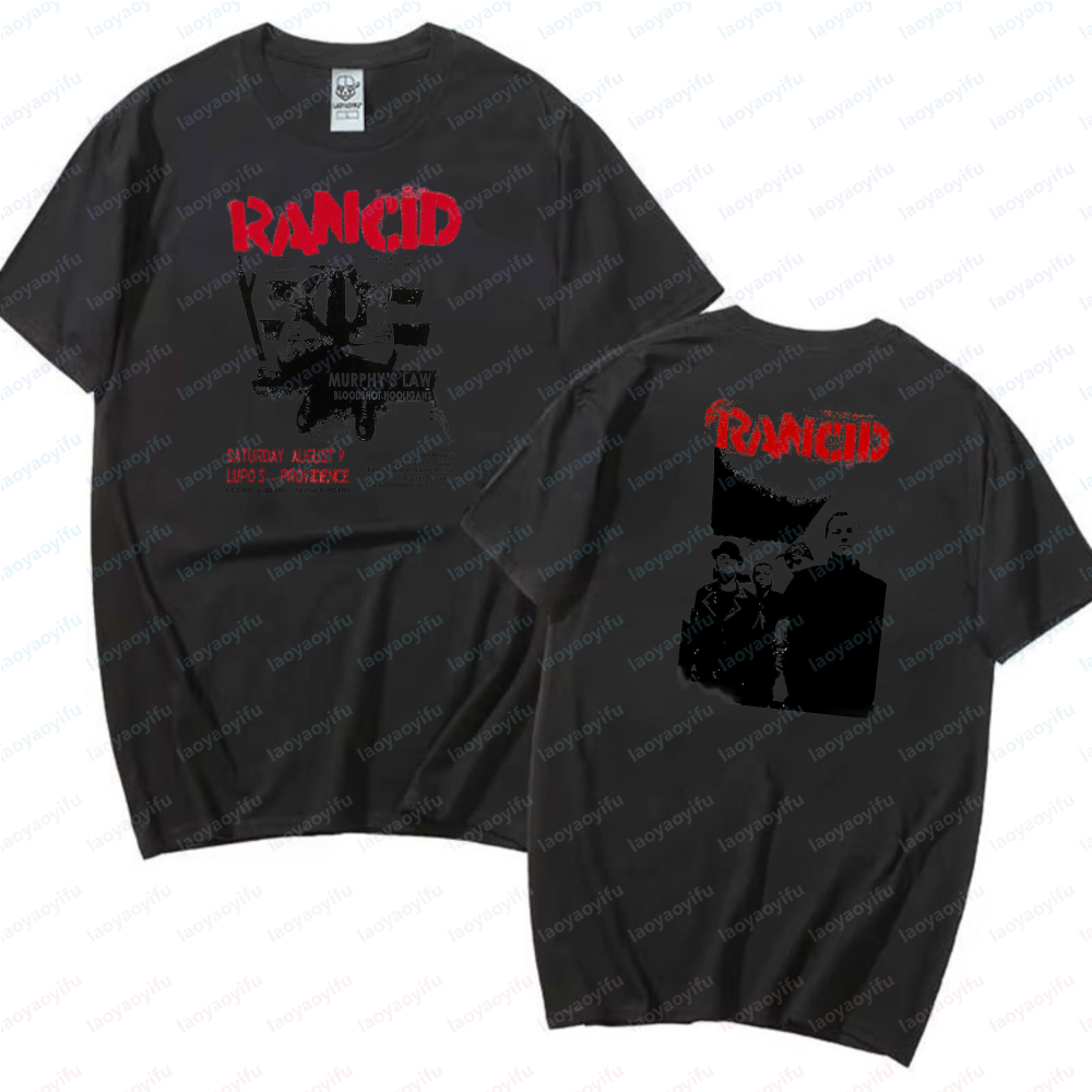 Rancid 양면 프린트 티셔츠 반항적인 펑크 유니섹스 - Women'S Fashion Edgy 리뷰 및 가격