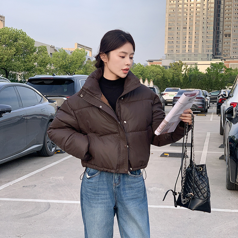여성용 겨울 크롭 재킷 파카, 따뜻한 스탠드 칼라 콜드 - Women'S Fashion Quilted Jacket 리뷰 및 가격