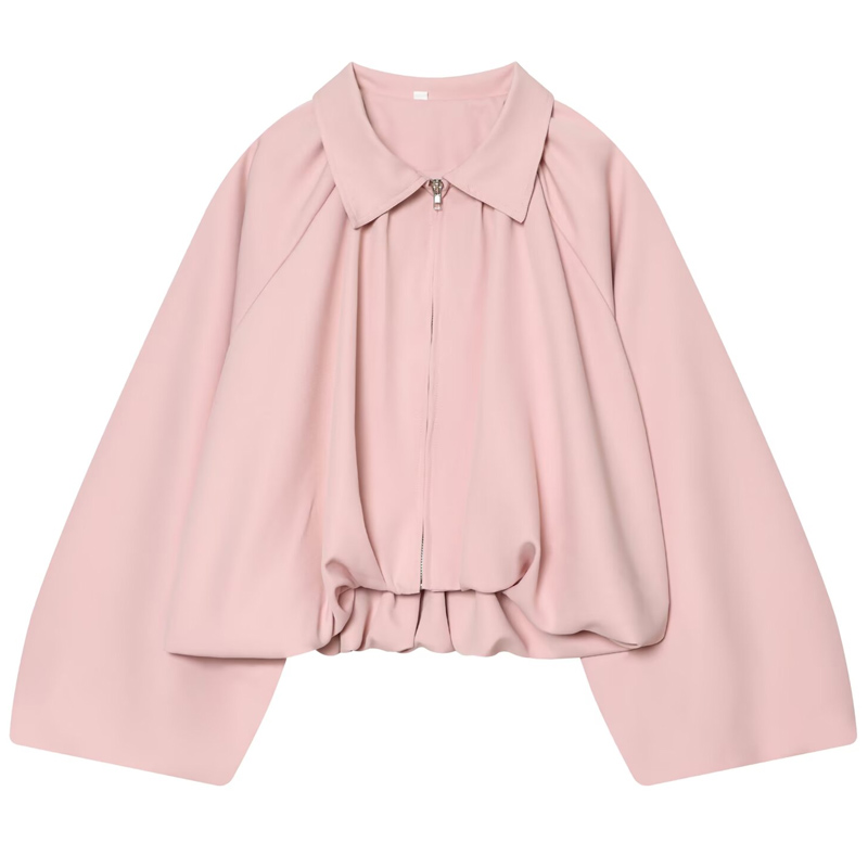 HXAO 여성용 루즈 핑크 크롭 재킷 2026년 봄 우 - Women'S Fashion Quarter Zip 리뷰 및 가격