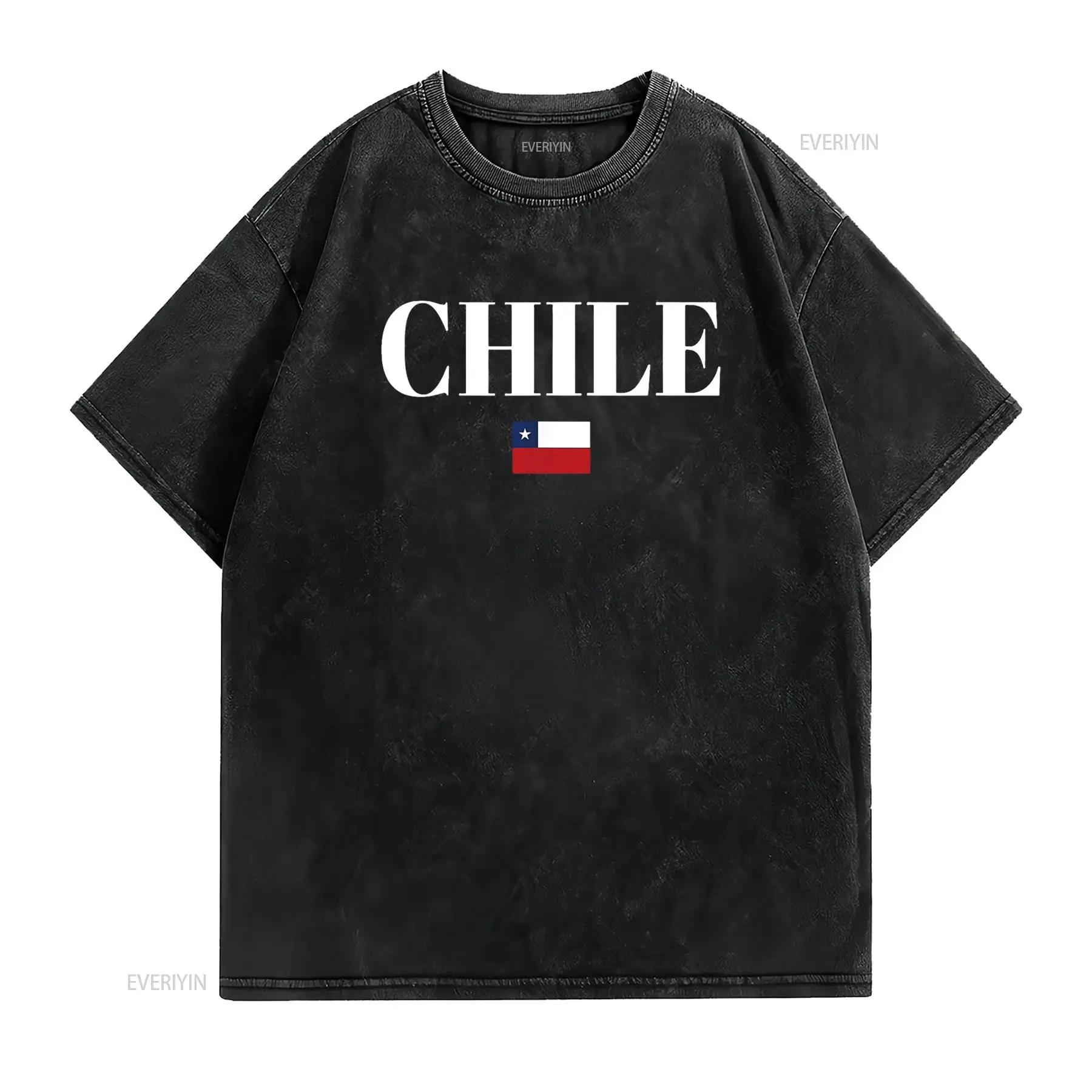 칠레 국기 여성 티셔츠 빈티지 워싱 그래픽 유니섹스 패 - Women'S Fashion Designer Clothes 리뷰 및 가격
