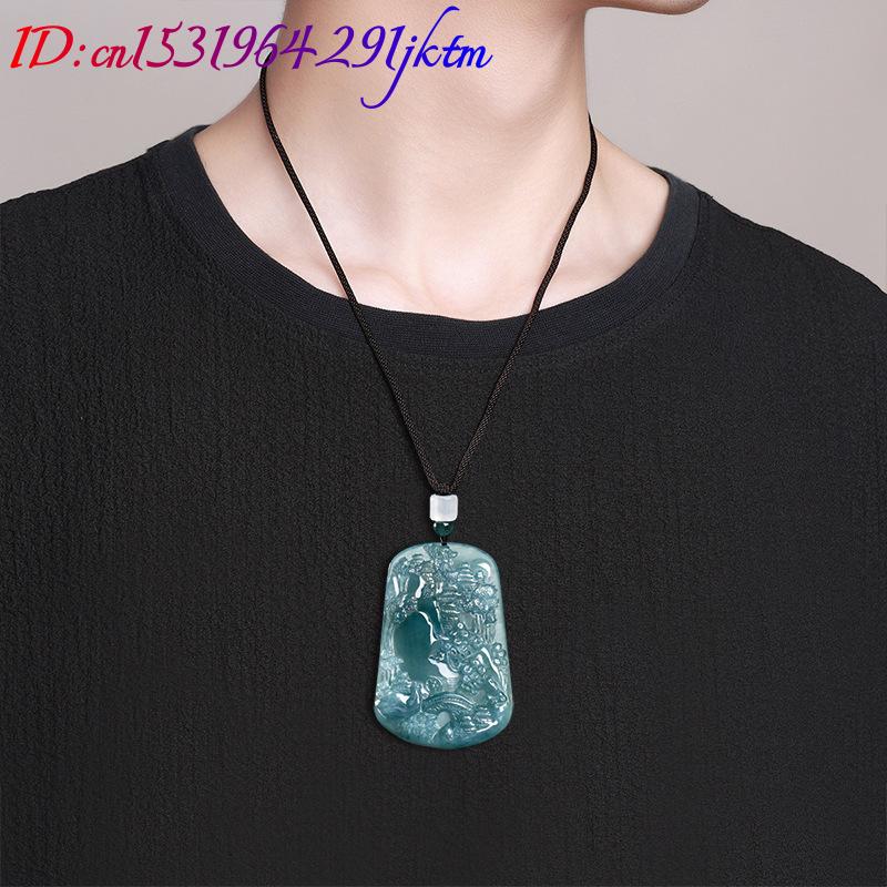 천연 버마산 경옥 풍경 펜던트 목걸이 빈티지 패션 부적 - Women'S Fashion Gifts 리뷰 및 가격