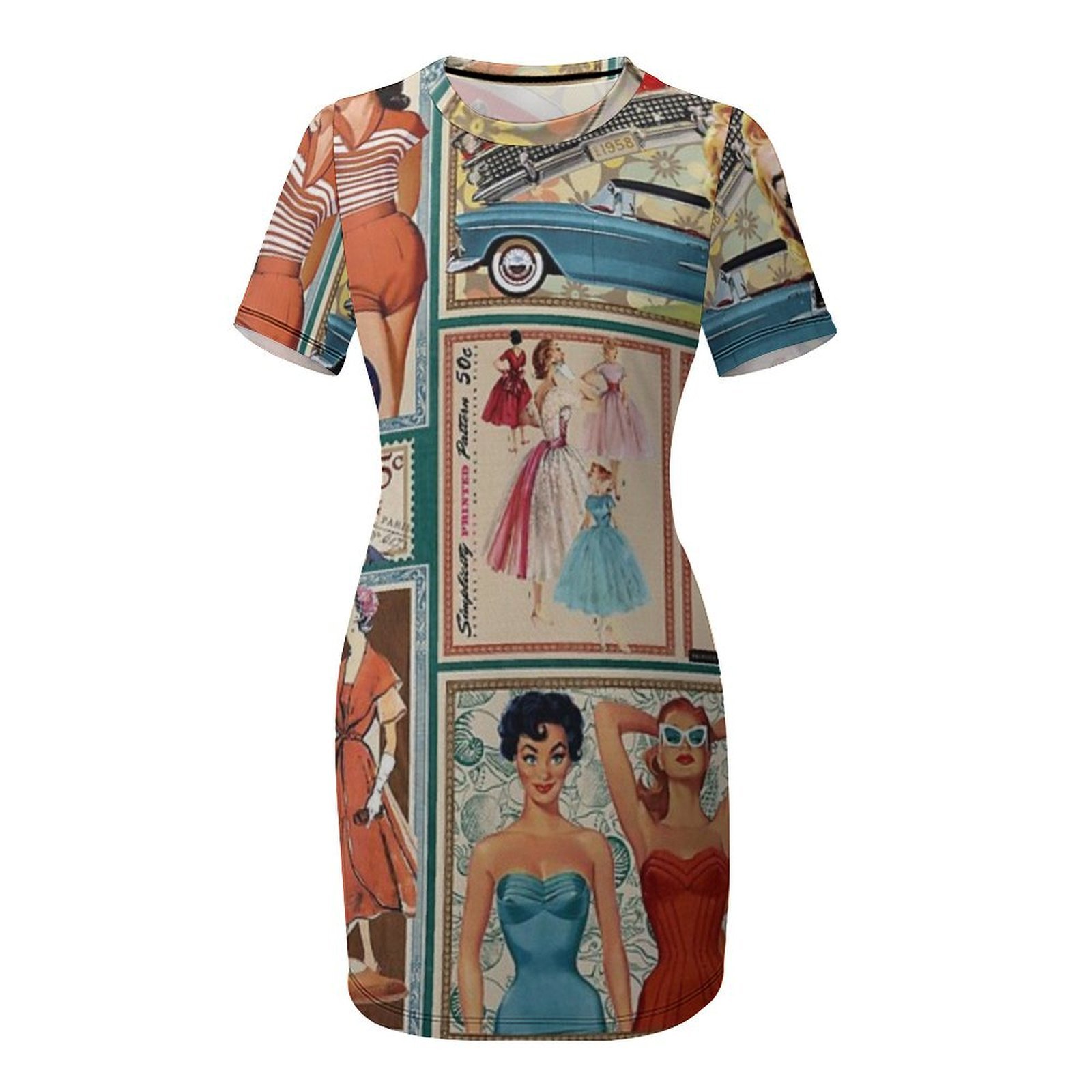50년대 패션 반팔 드레스 럭셔리 드레스 여성용 섹시  - Women'S Fashion Of The 50S 리뷰 및 가격