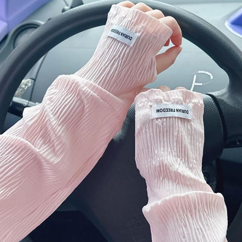 유행하는 여성용 여름용 얇은 아이스 실크 긴팔 팔토시, - Women Fashion Gloves 리뷰 및 가격