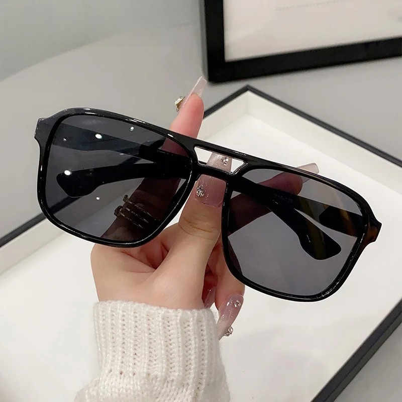 스퀘어 더블 브리지 선글라스 여성 레트로 쉐이드 UV4 - Women Fashion Glasses 리뷰 및 가격