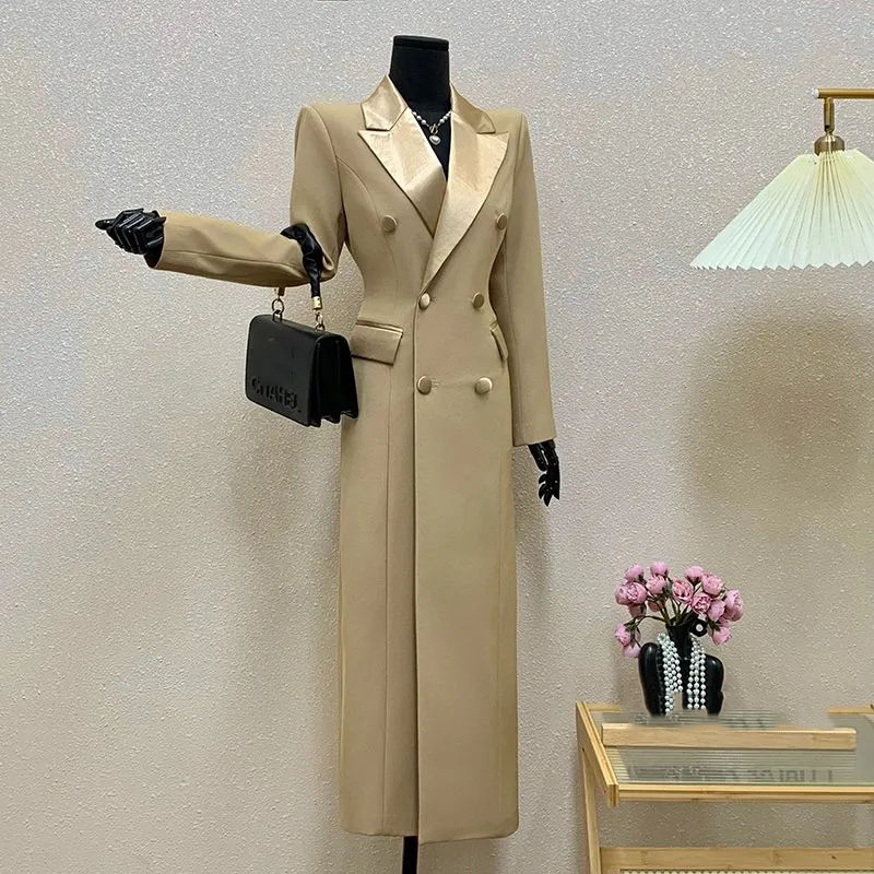 2025 여성용 오버코트 신상 트렌치코트 봄 가을 카멜 - Xl Women'S Fashion 리뷰 및 가격
