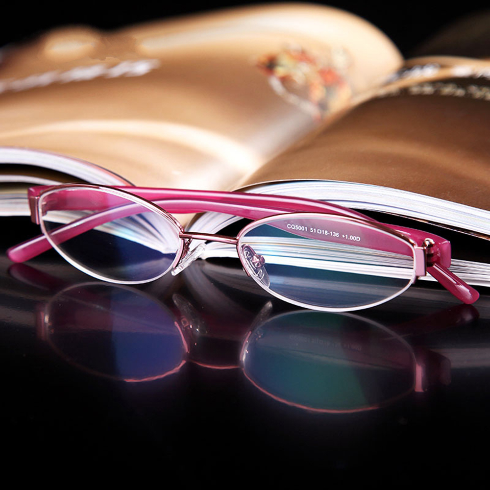 세미 림 Tr90 다리 피로 방지 코팅 렌즈 핑크 패션 - Women'S Fashion Glasses With Clear Lenses 리뷰 및 가격