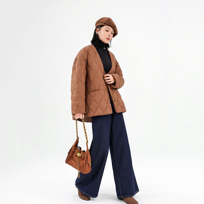 겨울용 가벼운 따뜻한 싱글 브레스트 재킷 여성 패션 빅 - Women'S Fashion Quilted Jacket 리뷰 및 가격