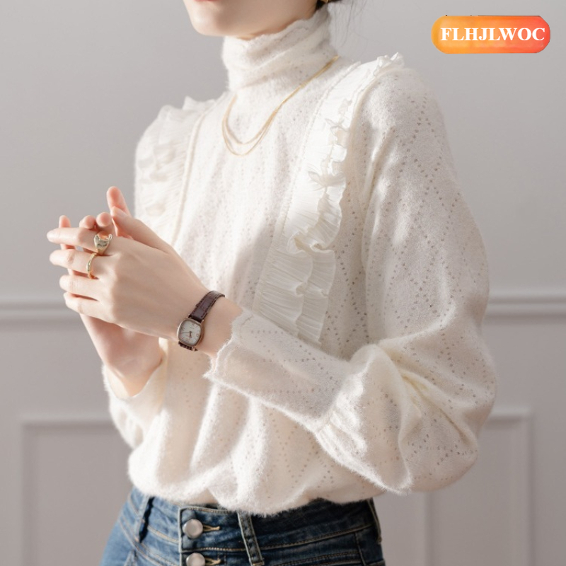 프렌치 디자인 터틀넥 탑 블라우스 새해 2026 봄 겨 - Women'S Fashion Designer Clothes 리뷰 및 가격