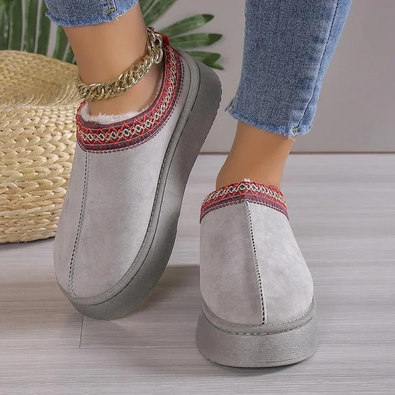 여성용 발목 플랫 플랫폼 스노우 부츠, 스웨이드 플러시 - Women'S Fashion Ugg Boots 리뷰 및 가격