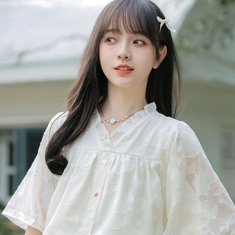 여성용 쉬폰 셔츠 & 블라우스, 반팔 브이넥 패션 20 - Xl Women'S Fashion 리뷰 및 가격