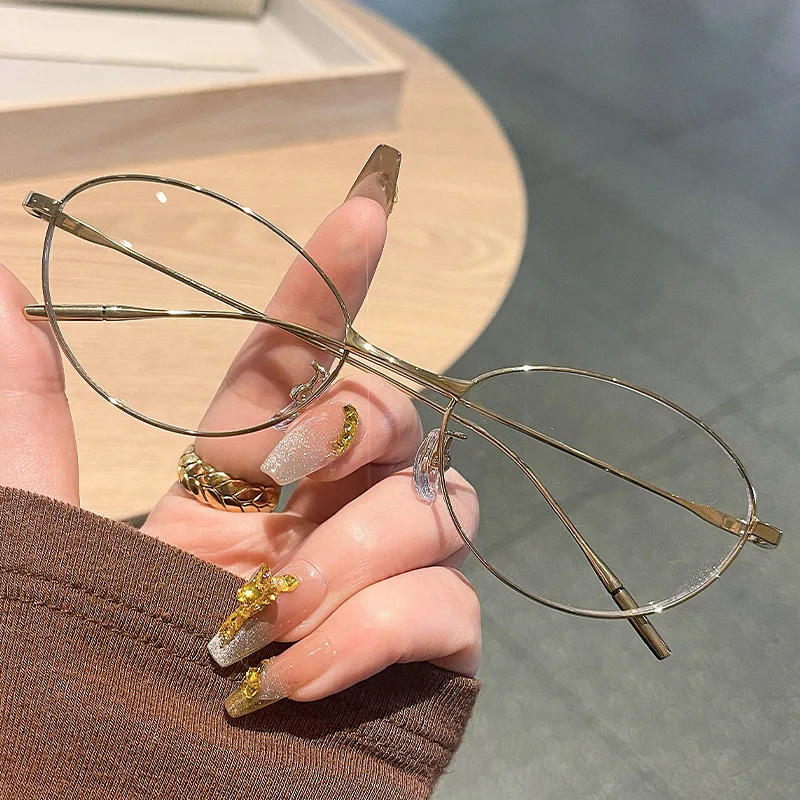 유니섹스 초경량 패션 고양이 눈 근시 안경 타원형 금속 - Women'S Fashion Glasses With Clear Lenses 리뷰 및 가격