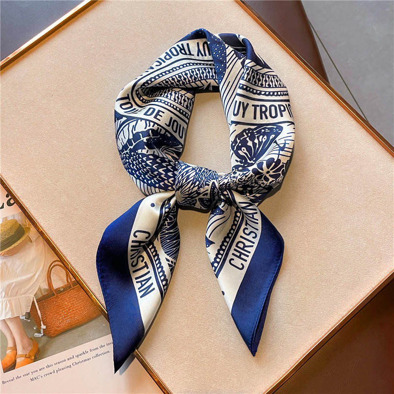 편지 인쇄 실크 새틴 손수건 여성 럭셔리 디자인 넥타이 - Women Fashion Necktie 리뷰 및 가격