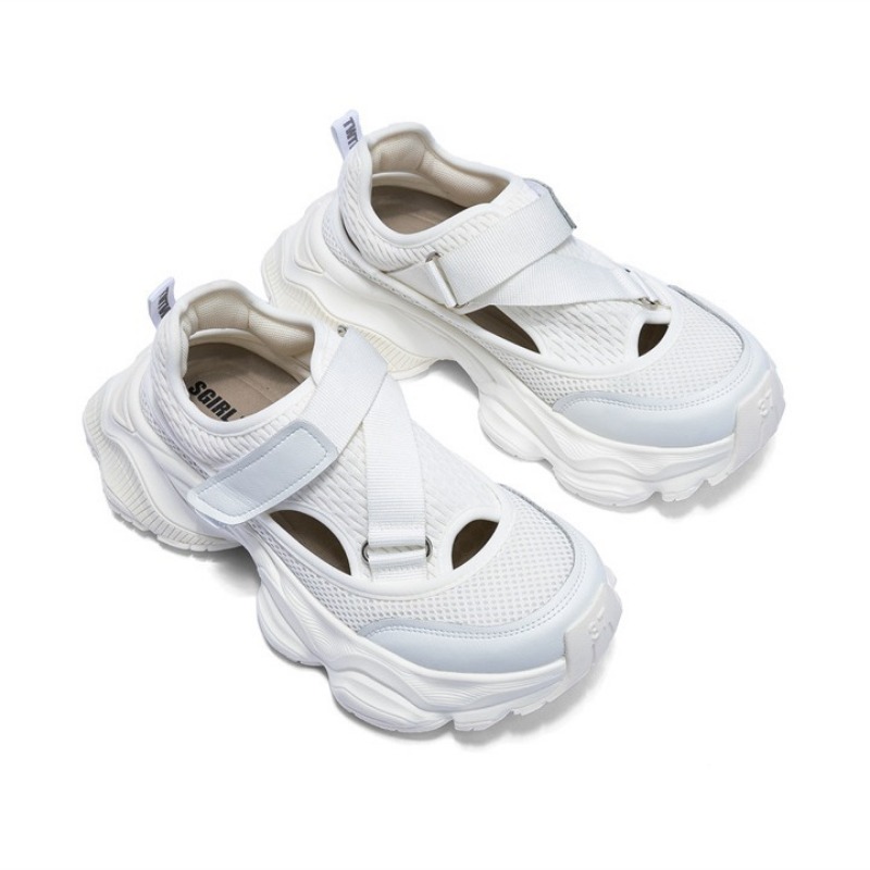 여성용 중공 통기성 아빠 신발 벨크로 샌들 캐주얼 스니 - Women'S Fashion Velcro Sneakers 리뷰 및 가격