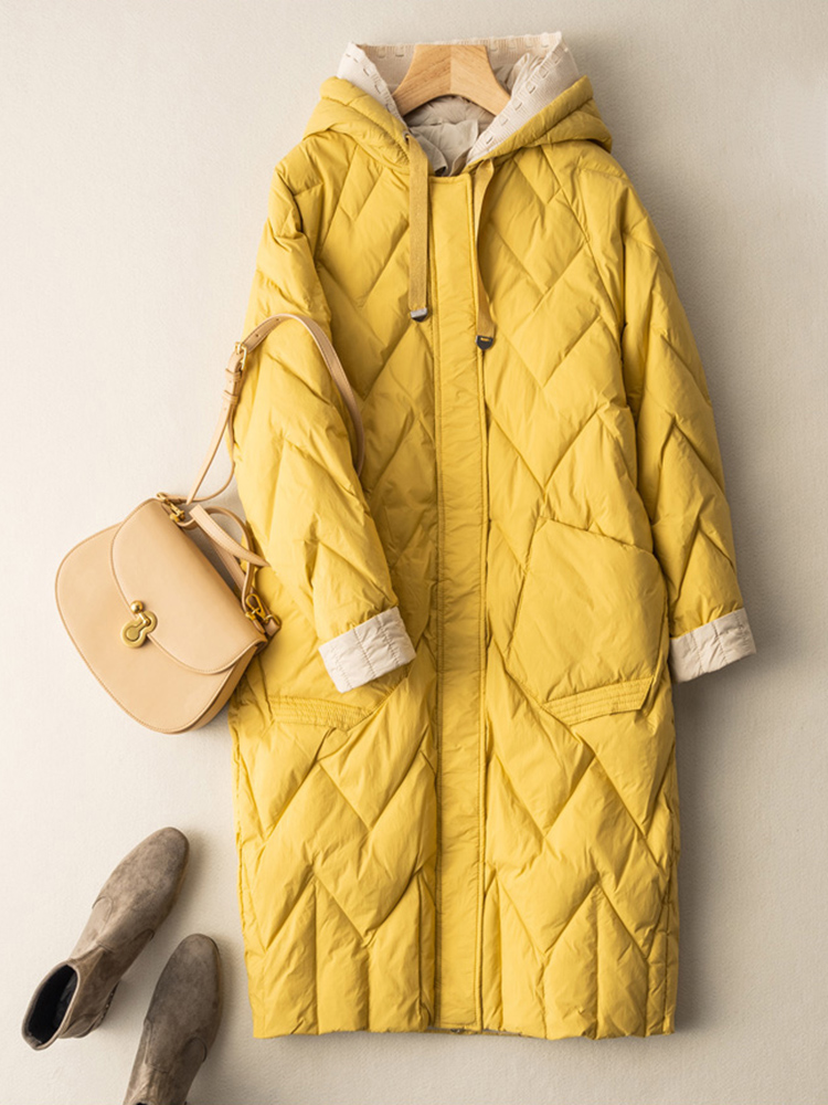 SEDUTMO 여성용 긴 겨울 덕 다운 재킷, 퀼트 따 - Women'S Fashion Quilted Jacket 리뷰 및 가격