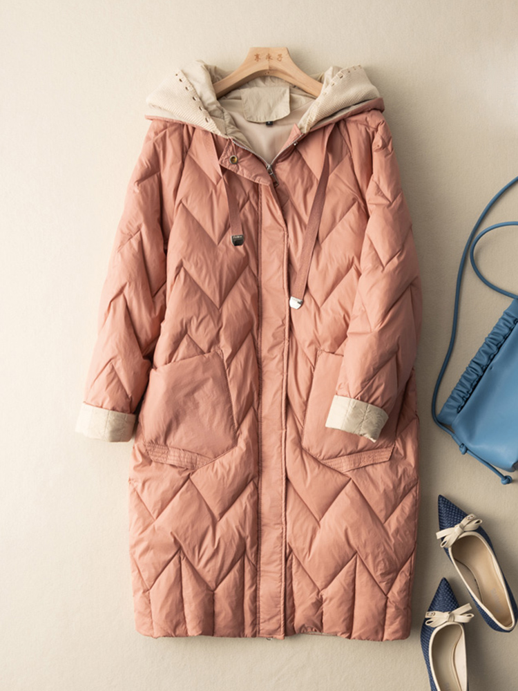 SEDUTMO 여성용 긴 겨울 덕 다운 재킷, 퀼트 따 - Women'S Fashion Quilted Jacket 리뷰 및 가격