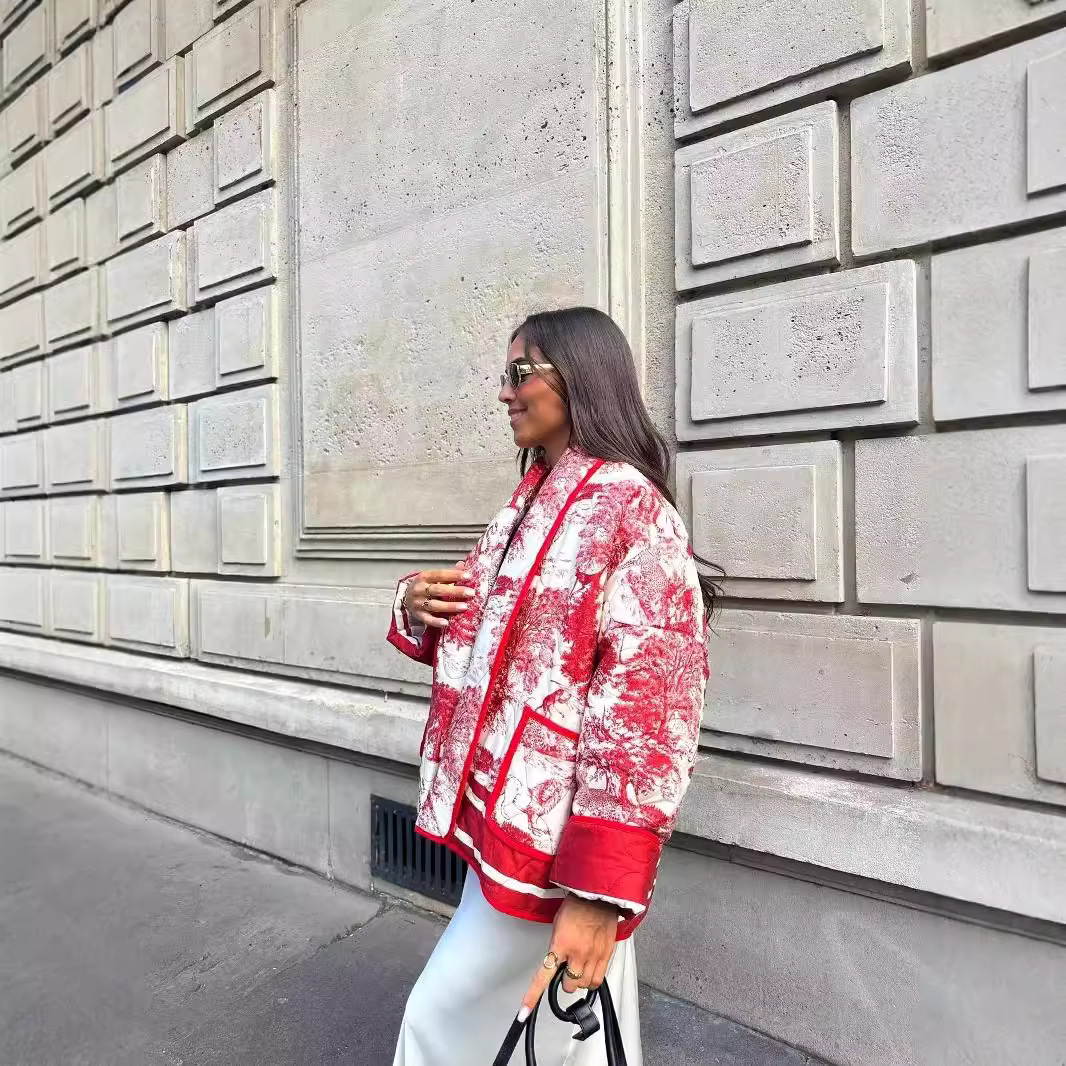 여성 패션 코튼 자켓 여성 꽃무늬 퀼트 자켓 오픈 프론 - Women'S Fashion Quilted Jacket 리뷰 및 가격