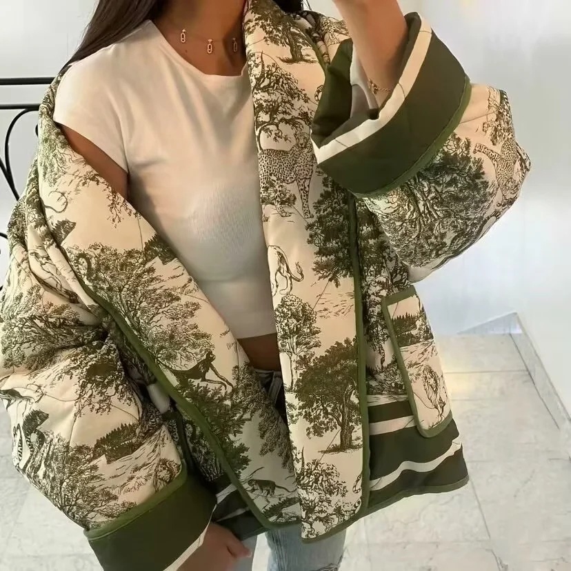 여성 패션 코튼 자켓 여성 꽃무늬 퀼트 자켓 오픈 프론 - Women'S Fashion Quilted Jacket 리뷰 및 가격