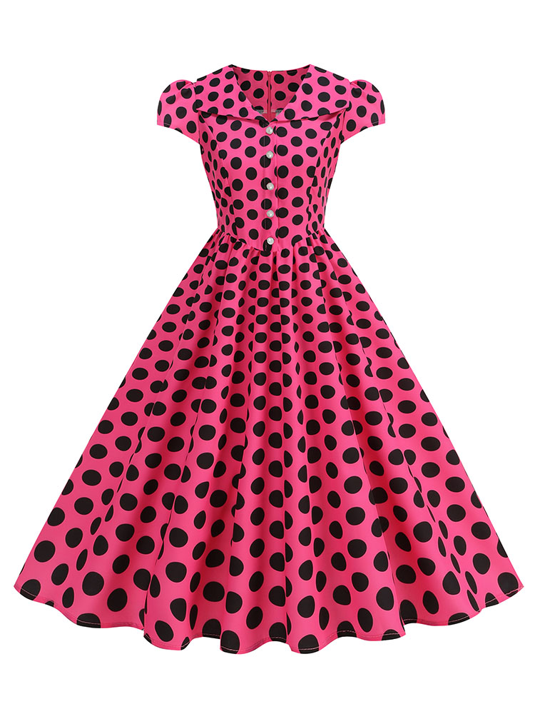 여성용 폴카 도트 여름 드레스 50년대 레트로 빈티지  - Women'S Fashion Of The 50S 리뷰 및 가격