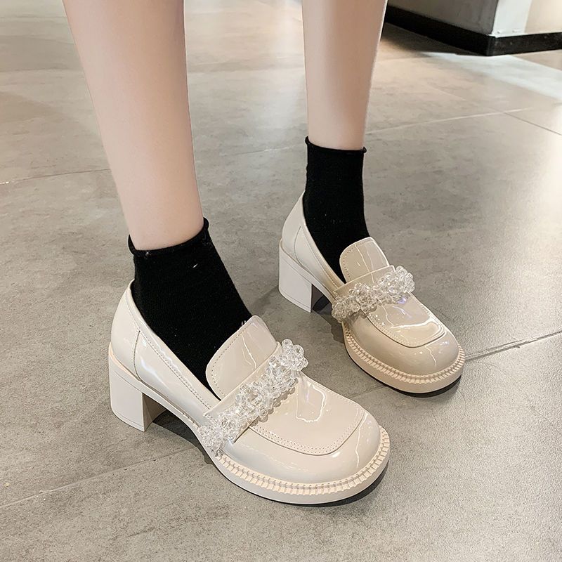 라인스톤 여성용 메리 제인 신발 블랙 라운드 발가락 플 - Women'S Fashion Quick Delivery 리뷰 및 가격